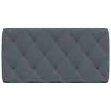 Headboard Cushion Dark Grey 107 cm King Single Velvet - 45-Degree Angle