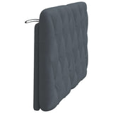 Headboard Cushion Dark Grey 107 cm King Single Velvet - Rear View