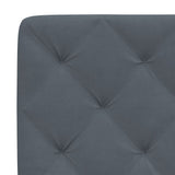 Headboard Cushion Dark Grey 107 cm King Single Velvet - Low Angle