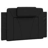 Headboard Cushion "Viana" Black 90 cm Faux Leather