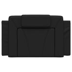 Headboard Cushion "Viana" Black 90 cm Faux Leather