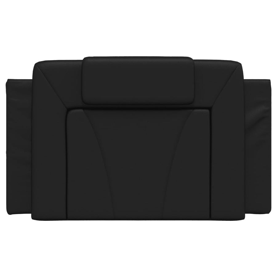 Headboard Cushion "Viana" Black 90 cm Faux Leather