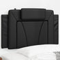 Headboard Cushion "Viana" Black 90 cm Faux Leather