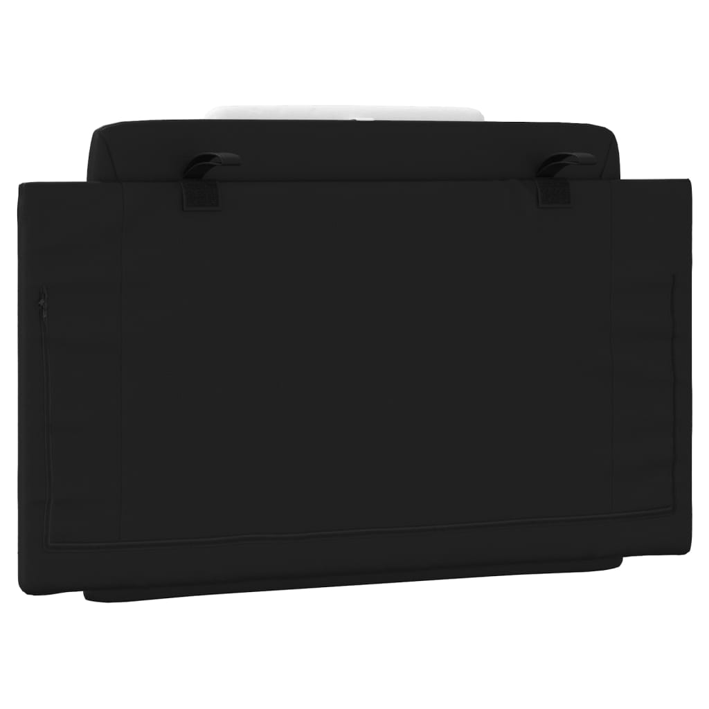 Headboard Cushion "Viana" Black and White 90 cm Faux Leather