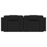 Headboard Cushion "Viana" Black 137 cm Double Faux Leather