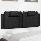 Headboard Cushion "Viana" Black 137 cm Double Faux Leather