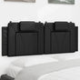 Headboard Cushion "Viana" Black 137 cm Double Faux Leather
