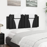 Headboard Cushion "Viana" Black and White 137 cm Double Faux Leather