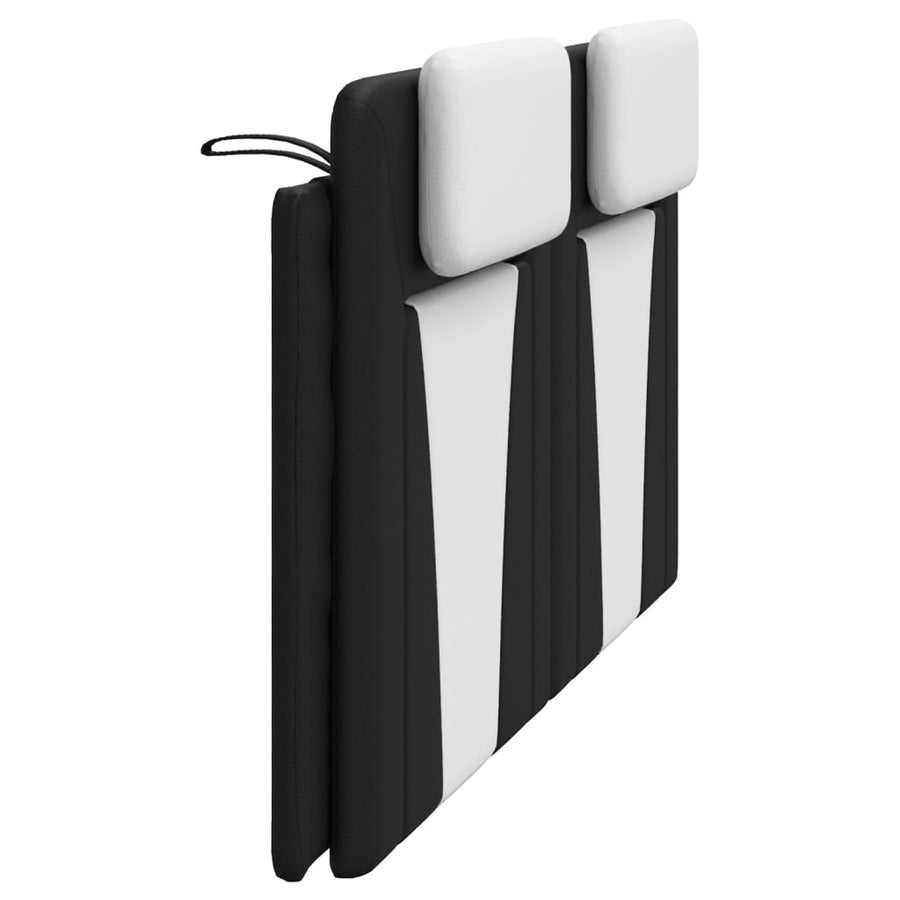 Headboard Cushion "Viana" Black and White 180 cm Faux Leather