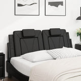 Headboard Cushion "Viana" Black 152 cm Queen Faux Leather