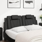 Headboard Cushion "Viana" Black 152 cm Queen Faux Leather