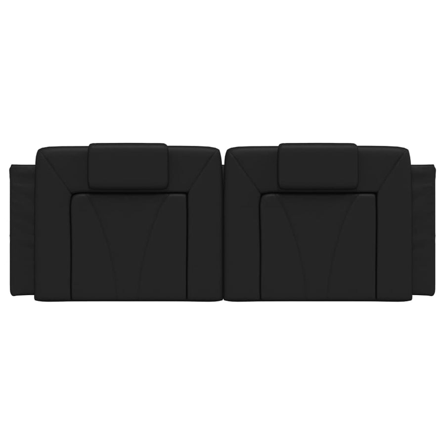 Headboard Cushion "Viana" Black 152 cm Queen Faux Leather