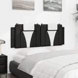 Headboard Cushion "Viana" Black and White 152 cm Queen Faux Leather