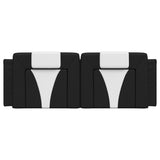 Headboard Cushion "Viana" Black and White 152 cm Queen Faux Leather
