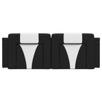 Headboard Cushion "Viana" Black and White 152 cm Queen Faux Leather