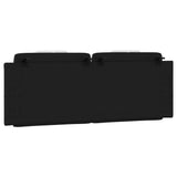 Headboard Cushion "Viana" Black and White 152 cm Queen Faux Leather