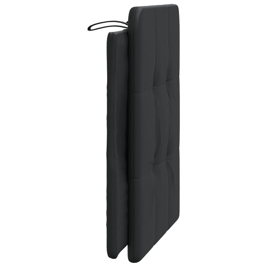 Headboard Cushion "Zadar" Black 90 cm Faux Leather