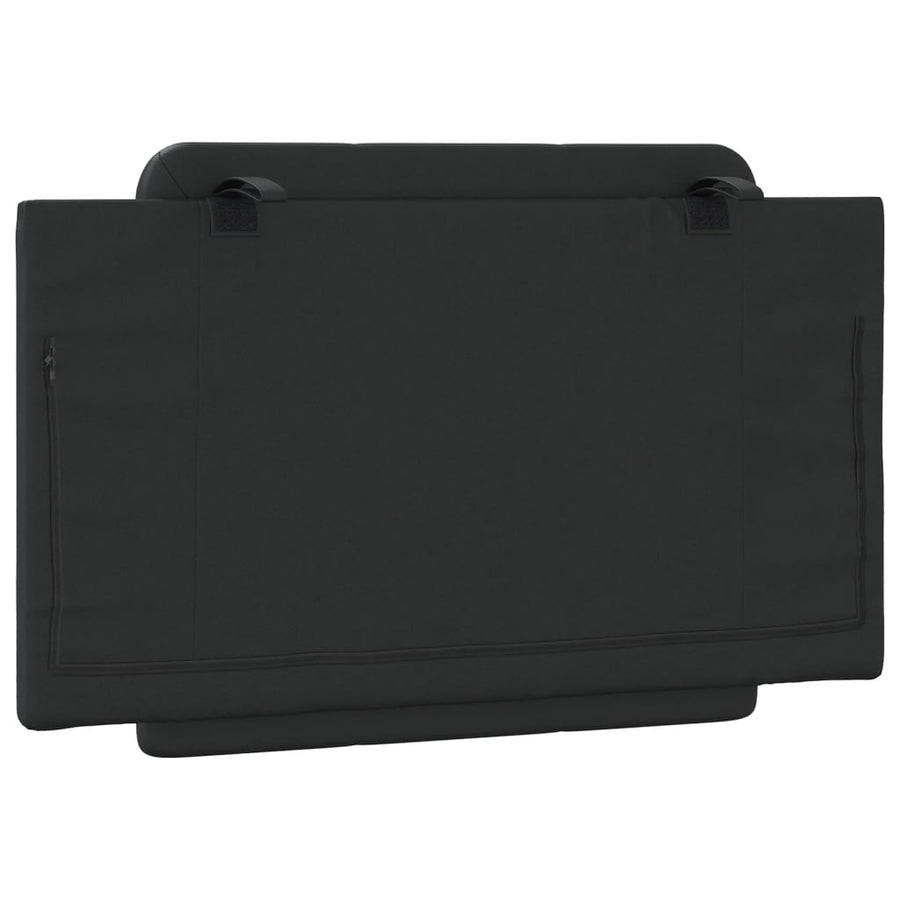 Headboard Cushion "Zadar" Black 90 cm Faux Leather
