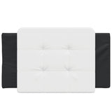 Headboard Cushion "Zadar" White and Black 90 cm Faux Leather