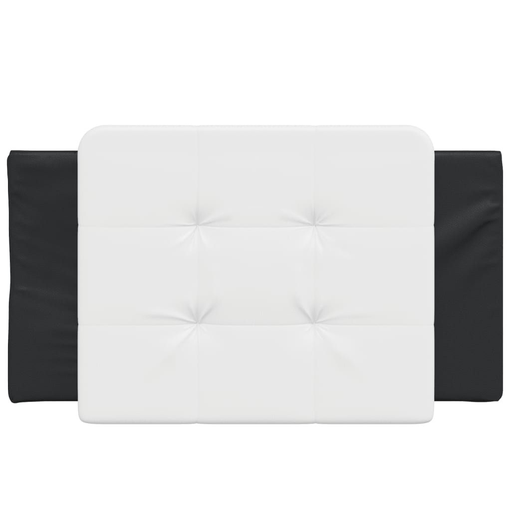 Headboard Cushion "Zadar" White and Black 90 cm Faux Leather