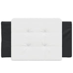 Headboard Cushion "Zadar" White and Black 90 cm Faux Leather