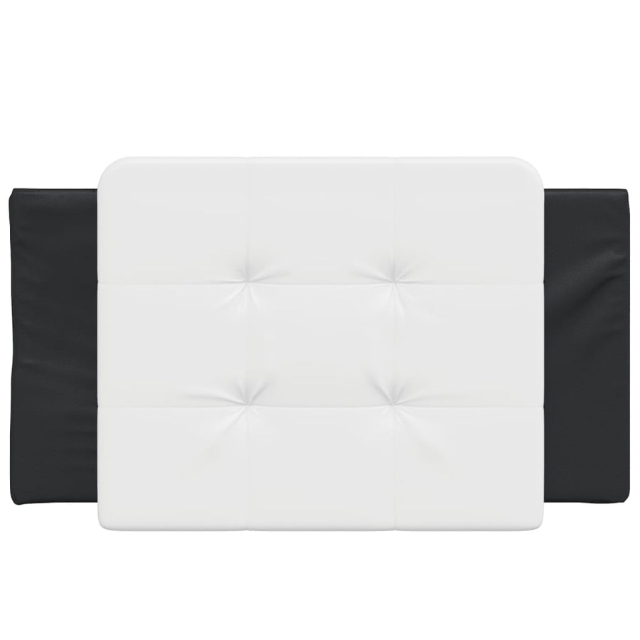 Headboard Cushion "Zadar" White and Black 90 cm Faux Leather