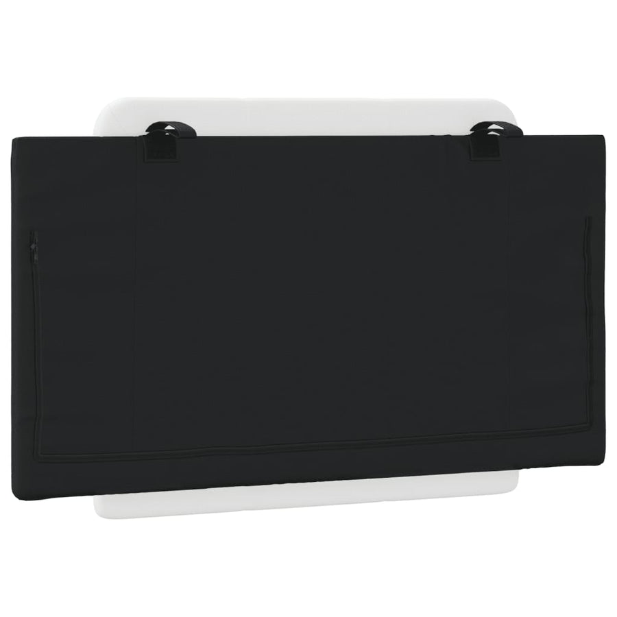 Headboard Cushion "Zadar" White and Black 90 cm Faux Leather