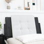Headboard Cushion "Zadar" White and Black 90 cm Faux Leather