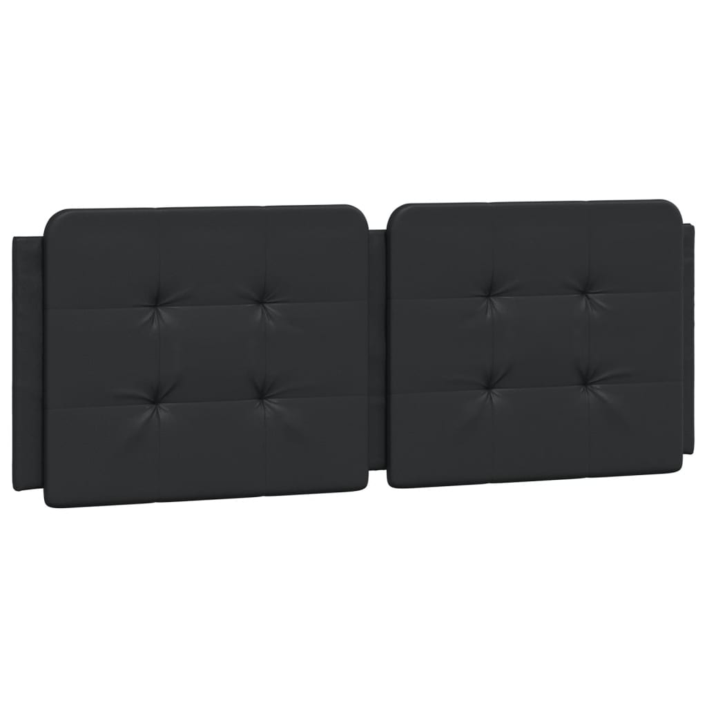 Headboard Cushion "Zadar" Black 137 cm Double Faux Leather