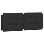 Headboard Cushion "Zadar" Black 137 cm Double Faux Leather