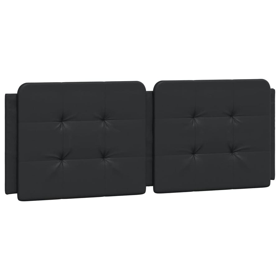 Headboard Cushion "Zadar" Black 137 cm Double Faux Leather