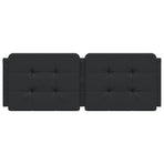 Headboard Cushion "Zadar" Black 137 cm Double Faux Leather