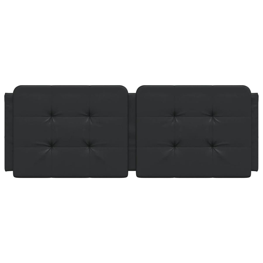 Headboard Cushion "Zadar" Black 137 cm Double Faux Leather