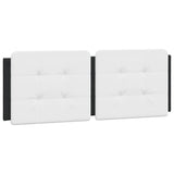 Headboard Cushion "Zadar" White and Black 137 cm Double Faux Leather