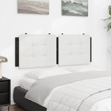 Headboard Cushion "Zadar" White and Black 137 cm Double Faux Leather