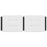 Headboard Cushion "Zadar" White and Black 137 cm Double Faux Leather