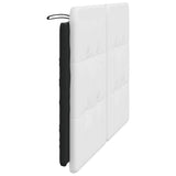 Headboard Cushion "Zadar" White and Black 137 cm Double Faux Leather