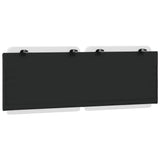 Headboard Cushion "Zadar" White and Black 137 cm Double Faux Leather