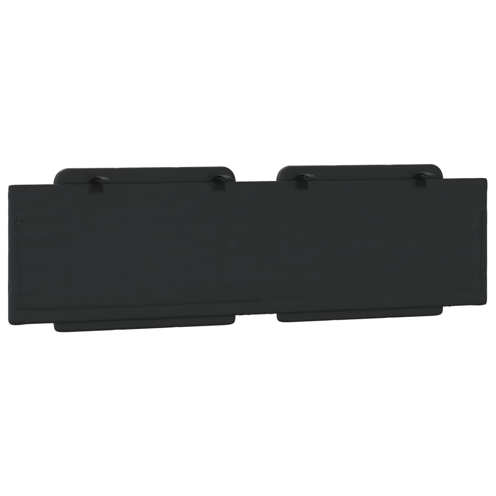 Headboard Cushion "Zadar" Black 180 cm Faux Leather