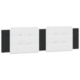 Headboard Cushion "Zadar" White and Black 180 cm Faux Leather