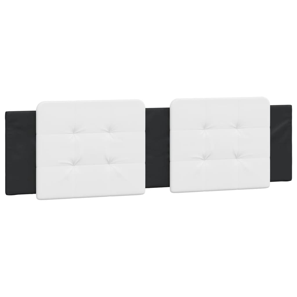 Headboard Cushion "Zadar" White and Black 180 cm Faux Leather