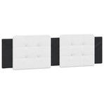 Headboard Cushion "Zadar" White and Black 180 cm Faux Leather