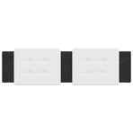 Headboard Cushion "Zadar" White and Black 180 cm Faux Leather