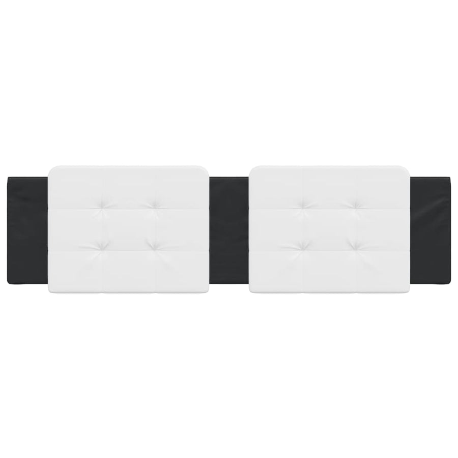 Headboard Cushion "Zadar" White and Black 180 cm Faux Leather