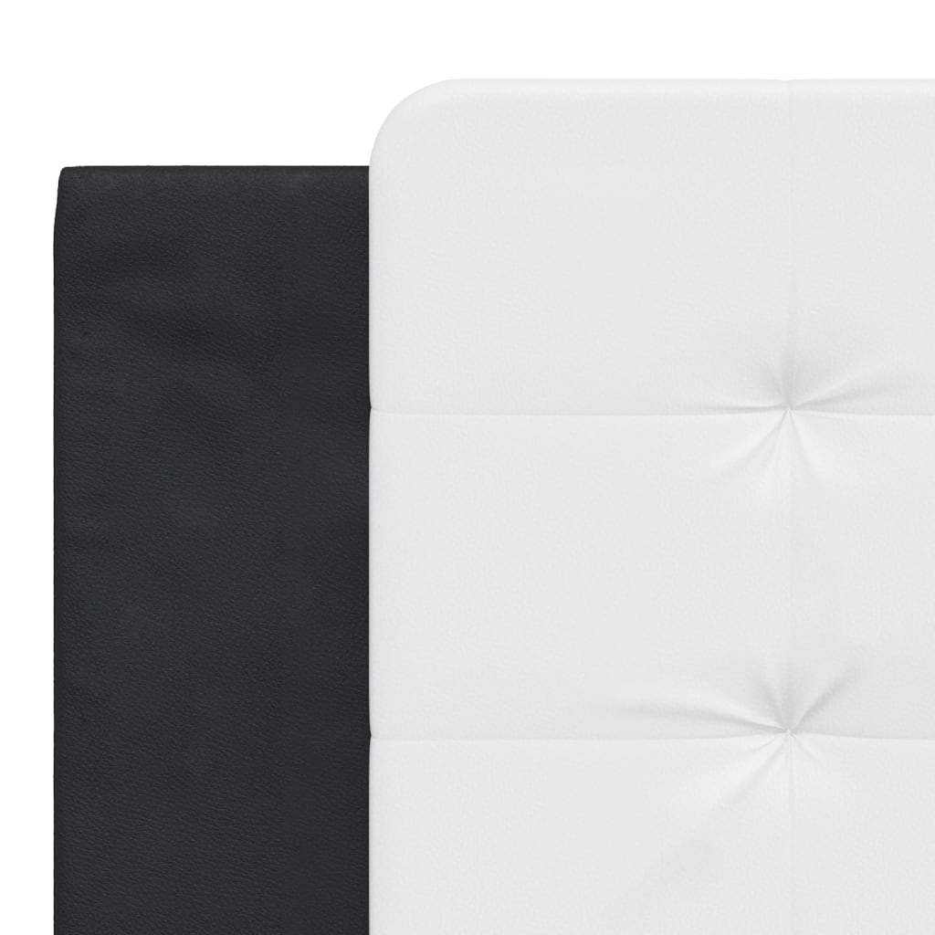 Headboard Cushion "Zadar" White and Black 180 cm Faux Leather