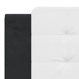 Headboard Cushion "Zadar" White and Black 180 cm Faux Leather