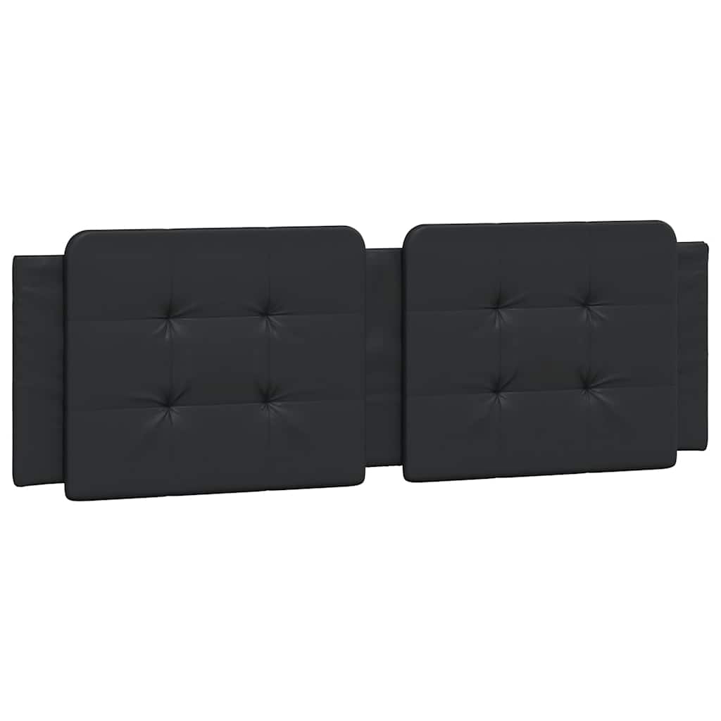 Headboard Cushion "Zadar" Black 152 cm Queen Faux Leather