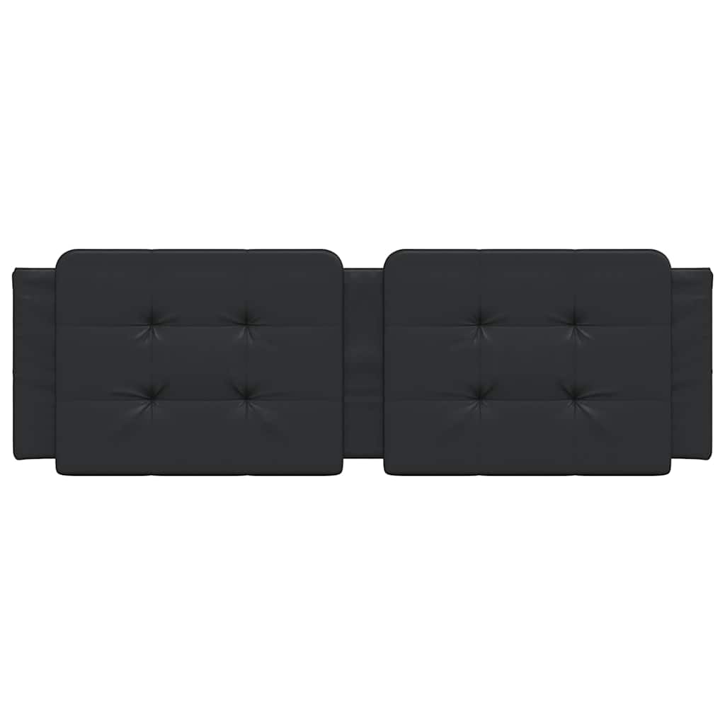 Headboard Cushion "Zadar" Black 152 cm Queen Faux Leather