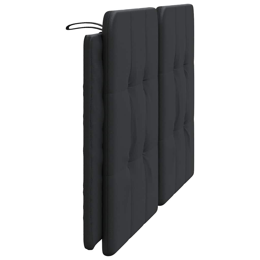 Headboard Cushion "Zadar" Black 152 cm Queen Faux Leather
