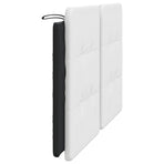 Headboard Cushion "Zadar" White and Black 152 cm Queen Faux Leather